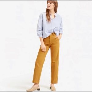 Everlane straight leg crop size 4 golden brown